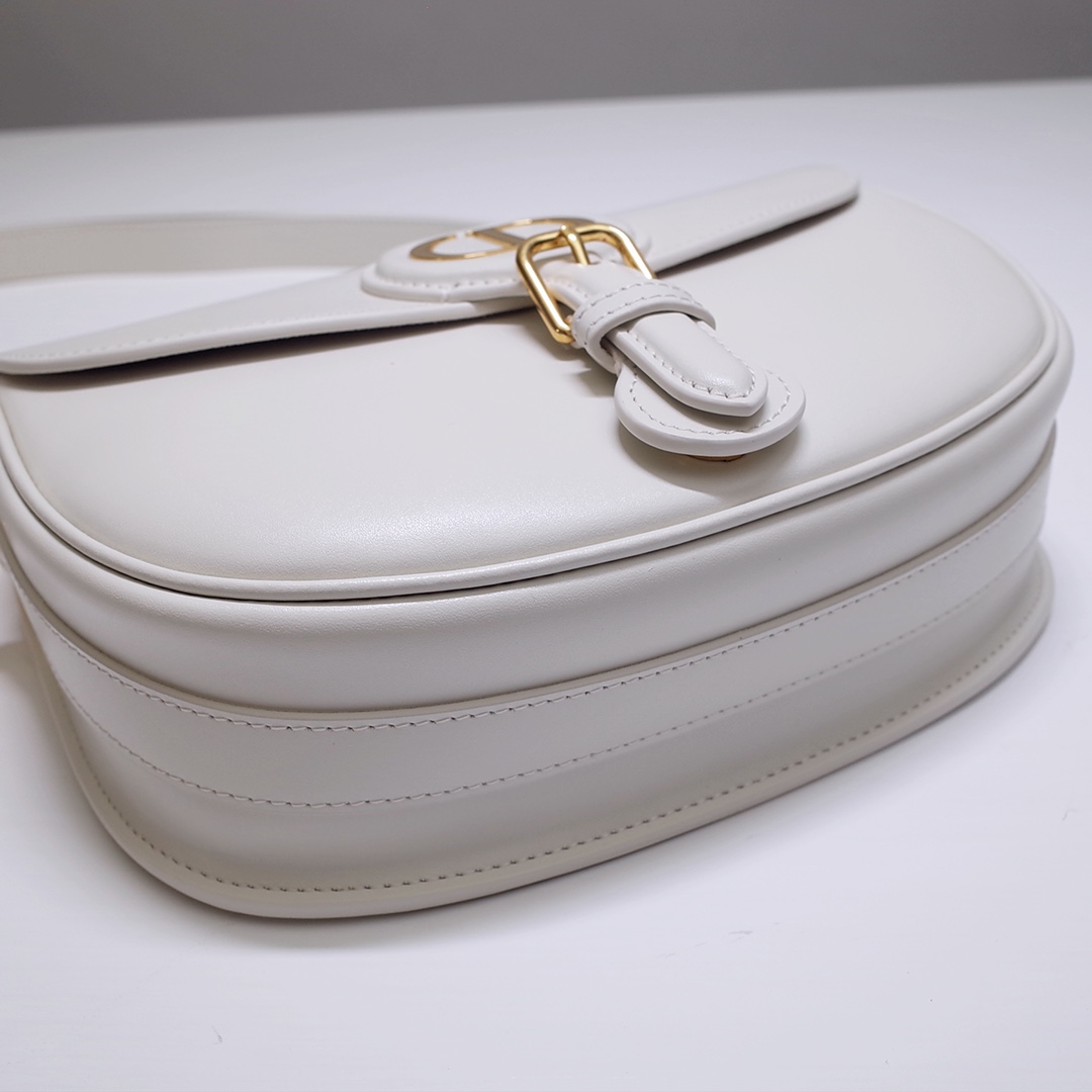 Medium Dior Bobby Bag White Box Calfskin